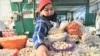 Kazakhstan – A woman selling kurtg at the central market in Shymkent. Kurt is one of many fermented dairy traditional products to the Kazakh culture. 23 October 2021