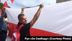 Сяргей Пантус у Лідзе, 10 верасьня 2019 году