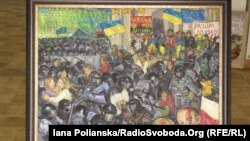 Вось вам Эўропа. Карціна мастачкі Марыны Сочанка, удзельніцы Эўрамайдану.