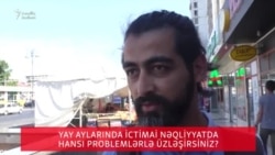 Yay aylarında ictimai nəqliyyatda hansı problemlərlə üzləşirsiz?