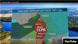 Кадар сюжэту аб сустрэчы А. Лукашэнкі з „актывам“ у Салігорску. „Главный эфир“ БТ, 28.06.2020